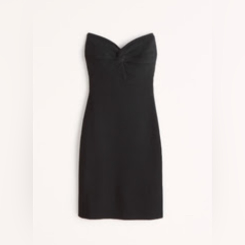 Abercrombie & Fitch Strapless Twist-Front Mini Sweater Dress